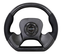 NRG Kolfiber-/Raceratt med Lädergrepp 320mm